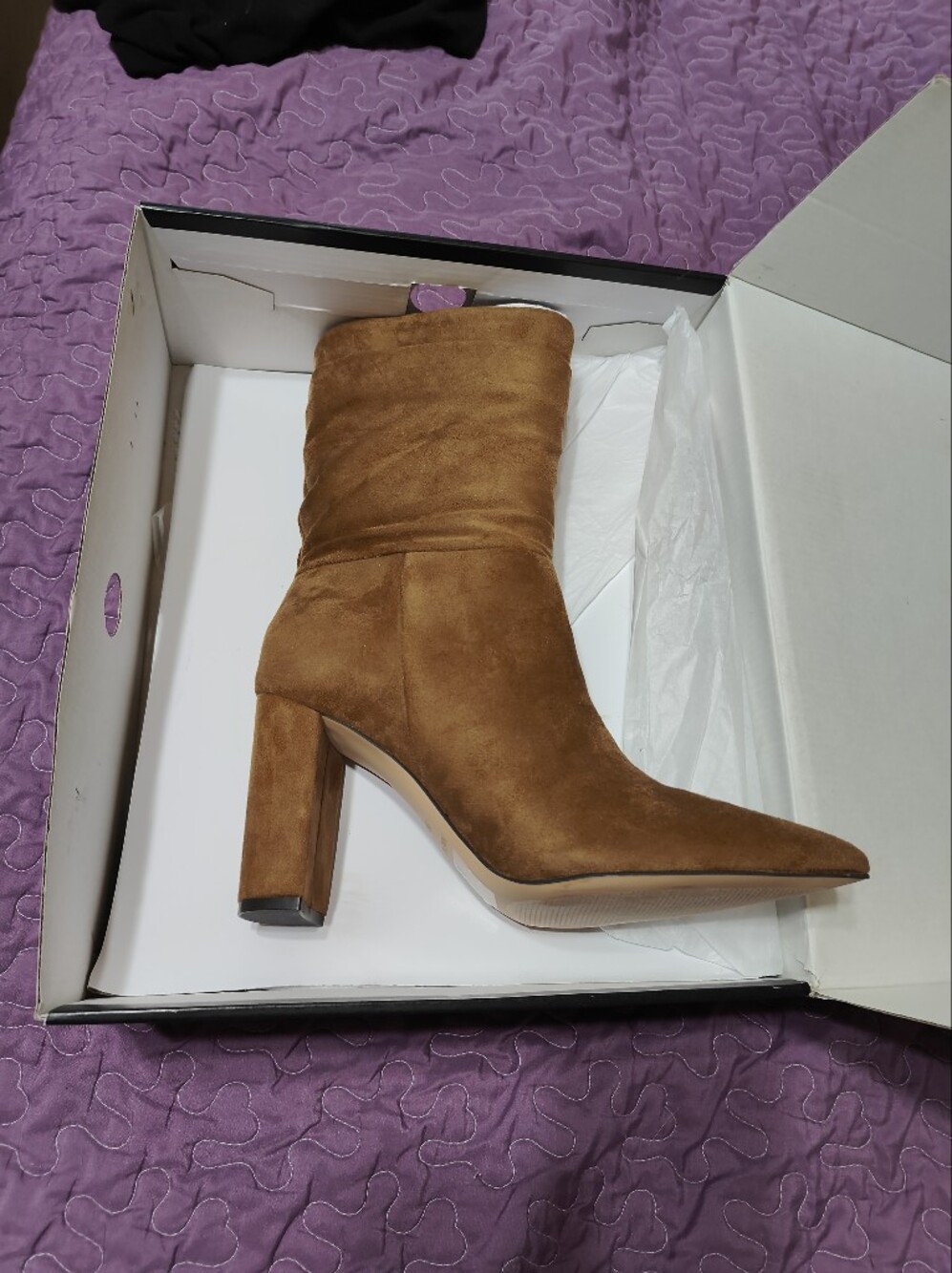 Nine West SZ 8.5 Denner 2 Dark Natural Boots NWT - Picture 2 of 3